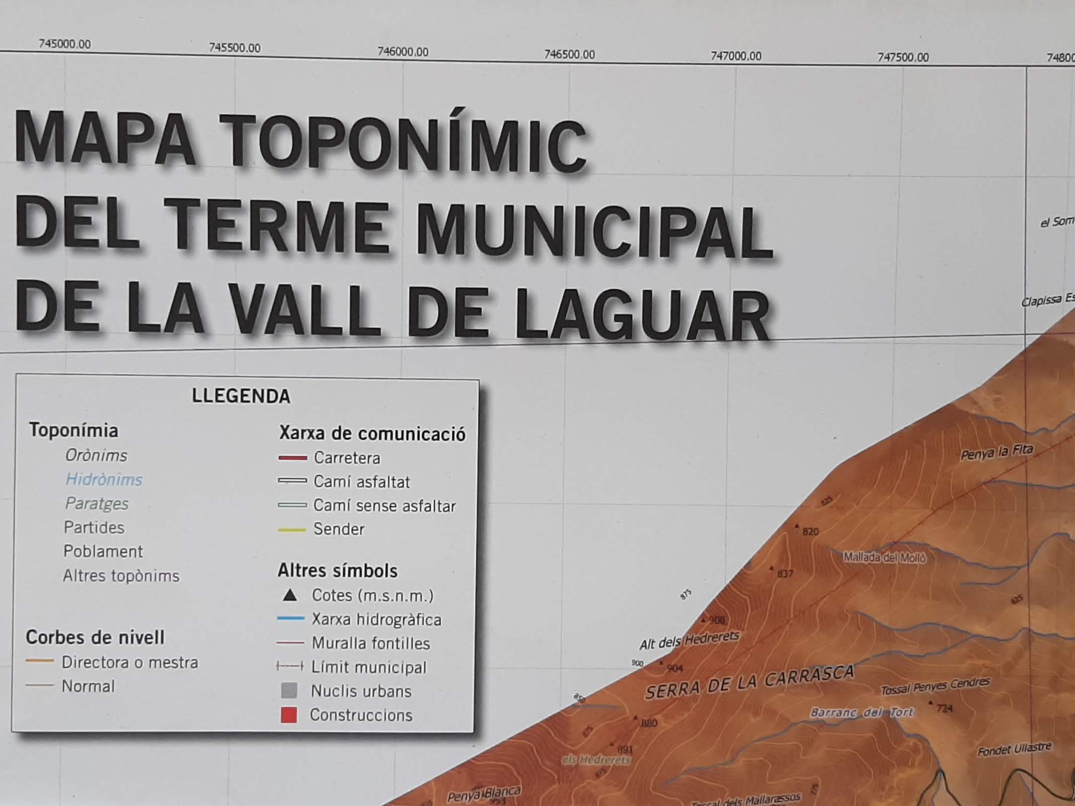 Mapa toponímic del terme municipal de la Vall de Laguar