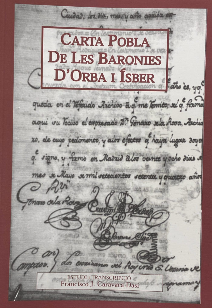 Carta pobla de les baronies d'Orba i Ísber