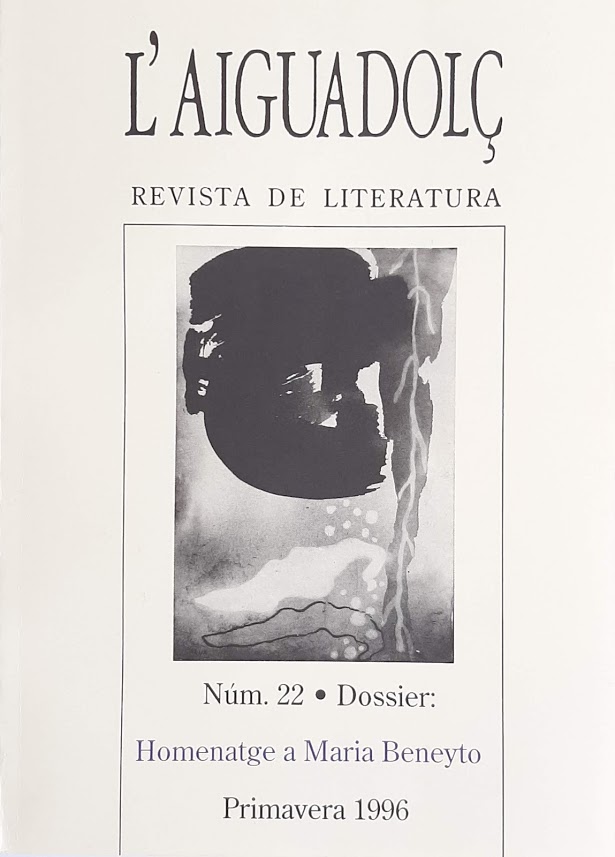 L'Aiguadolç. Nº 22. Homenatge a Maria Beneyto. Primavera 1996